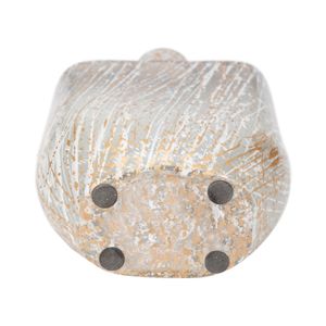 STONEWOOD IVORY GLASS VASE 10 (IN) 8