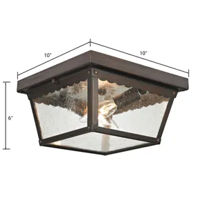 Springfield 10'' Wide 2-Light Outdoor Flush Mount - Hazelnut Bronze 2