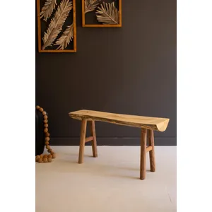 Rustic Willow Wood and Silk Tree Bench 2