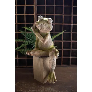 Large Faux Concrete Frog 1