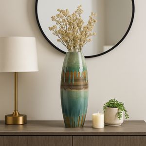 ANSELOAK GREEN VASE 21 (IN) 10