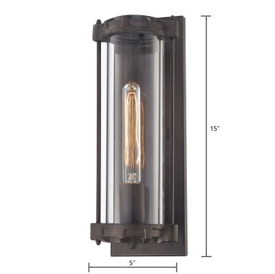 Chasebrook 15″ High 1-Light Sconce - Clay Iron