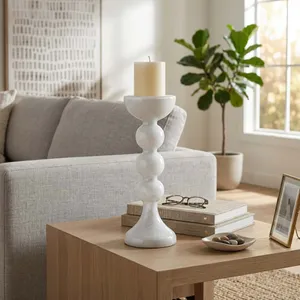 BECKETTOAK CLEAR CANDLE HOLDER 15 (IN) 2
