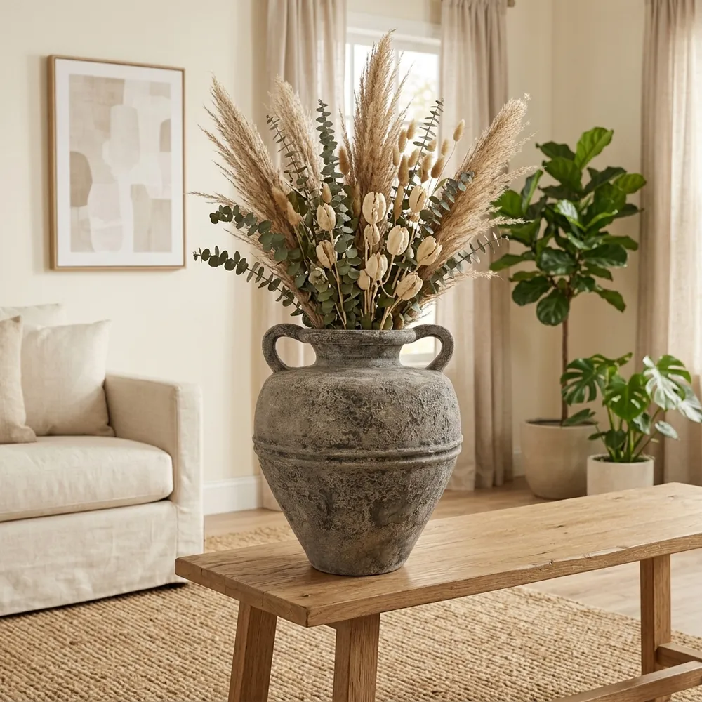 DARNELLLAKE TAN VASE 20 (IN)
