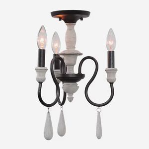 Brownell 12.5'' Wide 3-Light Semi Flush Mount - Anvil Iron 1
