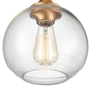 Angie 8'' Wide 1-Light Semi Flush Mount - Satin Brass 5