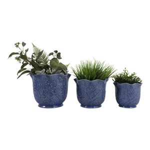 CLAYBROOK SET OF 3 BLUE PLANTER 9 (IN) 3