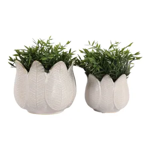 BRADYRIDGE SET OF 2 IVORY PLANTER 7 (IN) 3
