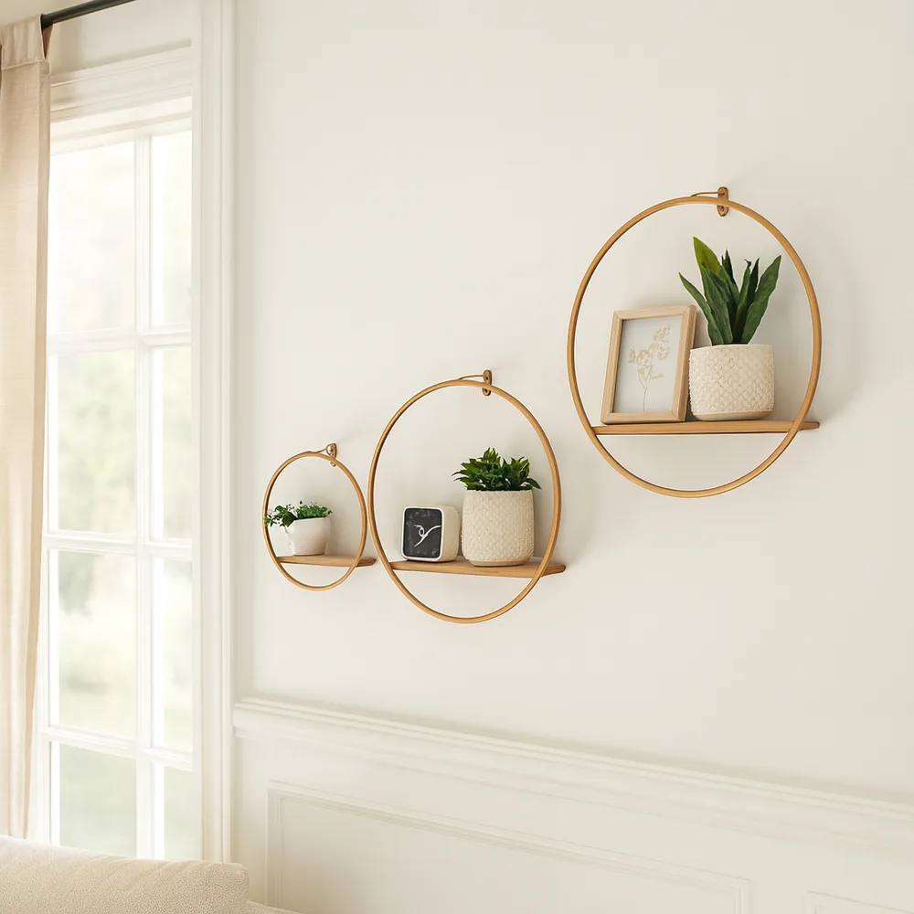 GAIGESTONE SET OF 3 BRONZE WALL SHELF 8 (IN)