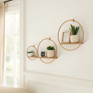 GAIGESTONE SET OF 3 BRONZE WALL SHELF 8 (IN) 11