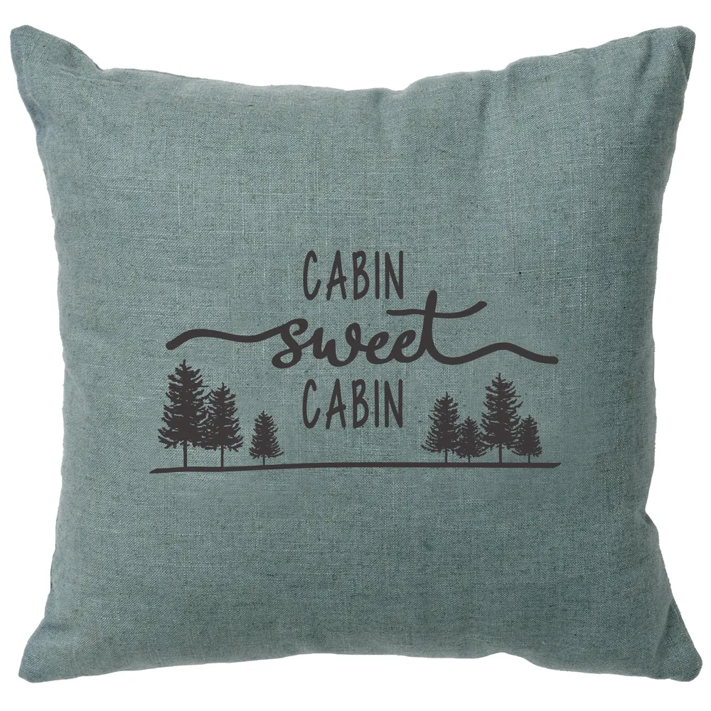 Image Pillow - Sweet Cabin - Linen Ocean