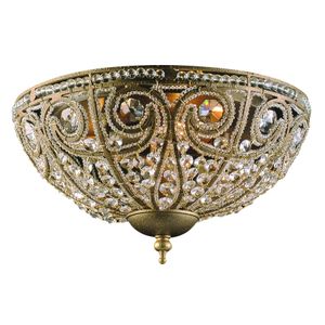 Elizabethan 13'' Wide 3-Light Flush Mount - Dark Bronze 1