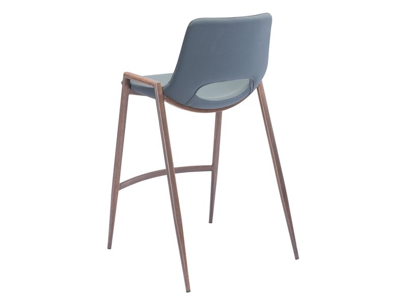Desi Counter Stool Azure Gray & Walnut 6