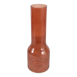 HOLLISBEACH BROWN GLASS VASE 16 (IN) 4