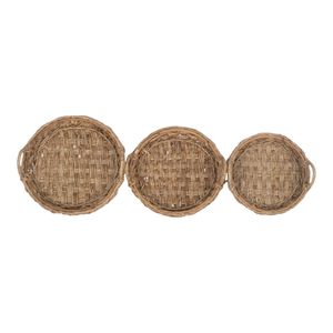 THEADALE SET OF 3 BROWN TRAY 8 (IN) 3