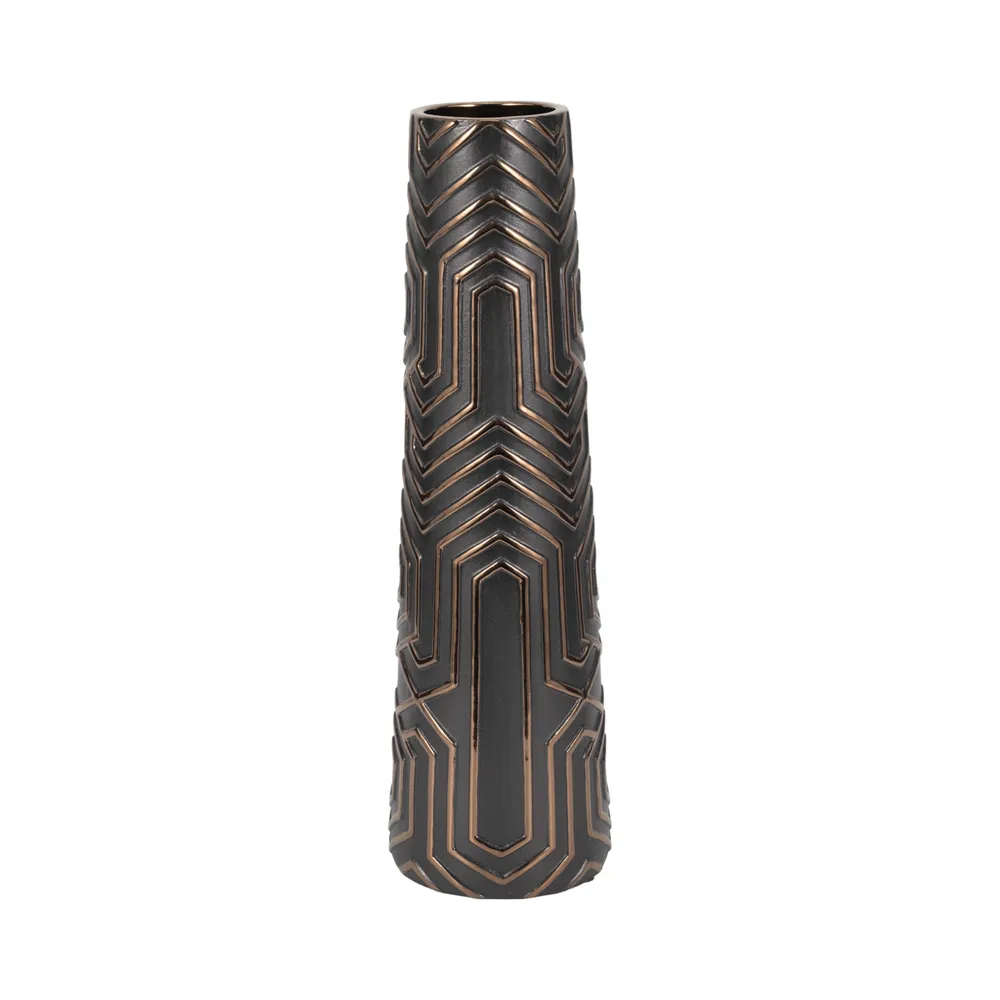 MORGANBROOK BLACK VASE 22 (IN)