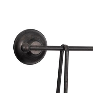 METAL/WOOD 29" 3-TIER HANGING WALL SHELF, BROWN 8