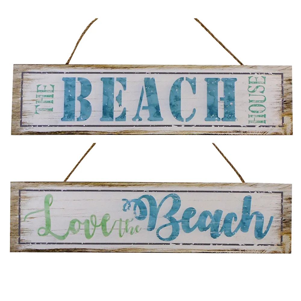 19" BEACH WALL PLAQUE 2-ASST