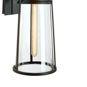 Cone 12.75'' High 1-Light Outdoor Sconce - Matte Black 4