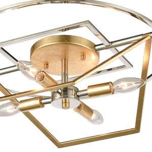 Geosphere 18'' Wide 4-Light Semi Flush Mount - Polished Nickel 4