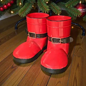 Santa Boots Set of 2 8.6x4.5x7in 1