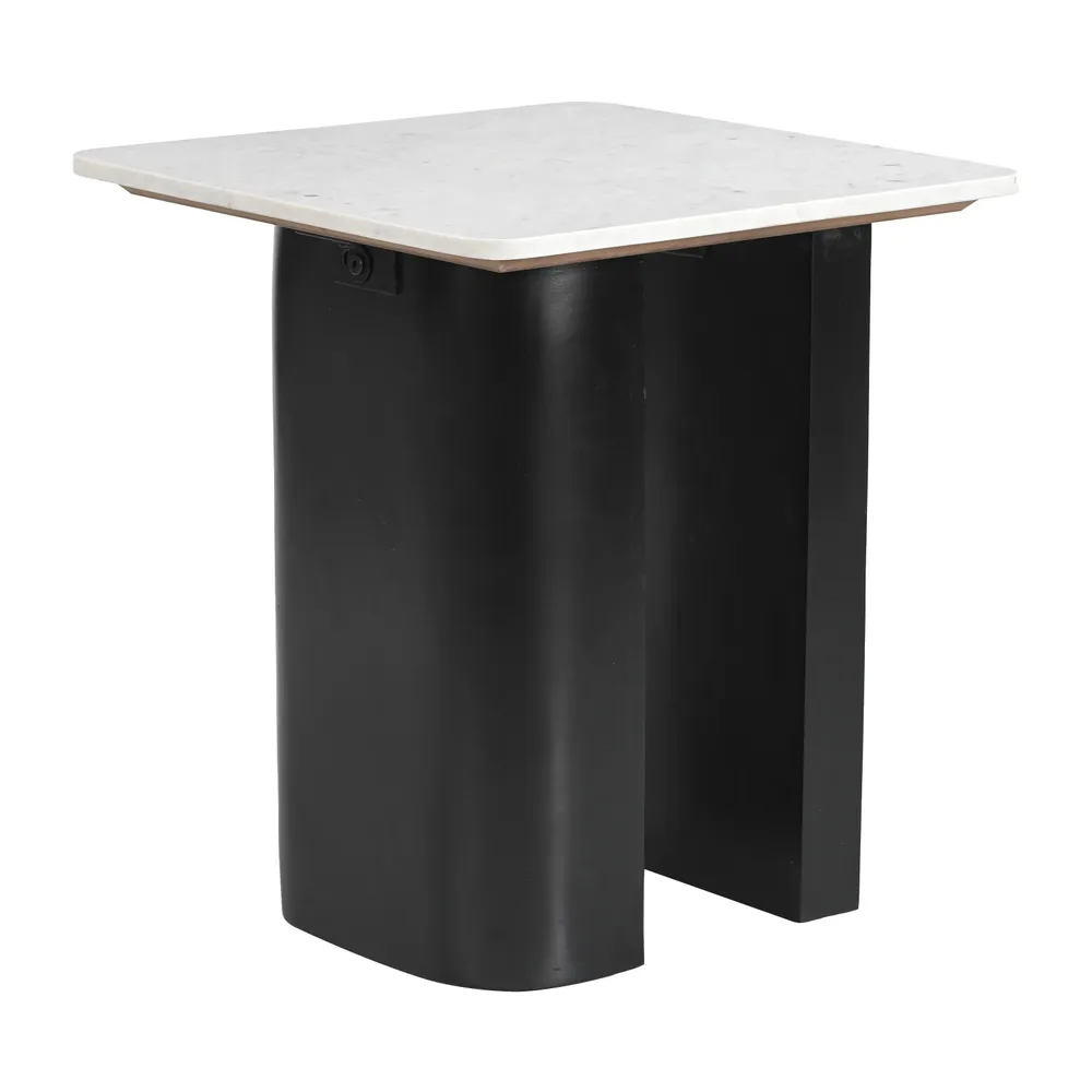 Fiora Side Table White & Black