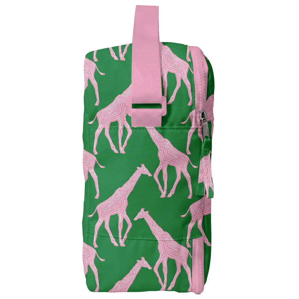 Giraffe Pink & Green Lunch Tote
