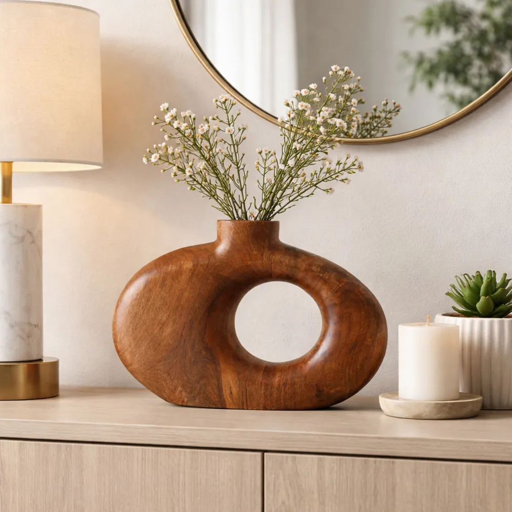 GRIFFINMOOR BROWN VASE 7 (IN)