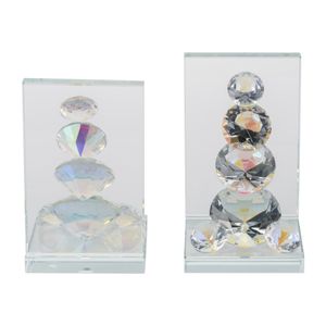 GARLANDGROVE SET OF 2 CLEAR BOOKENDS 7 (IN) 5