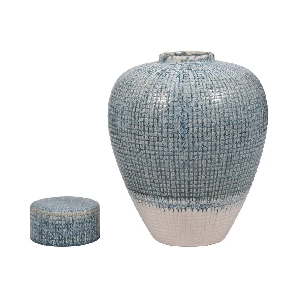 DREWDALE BLUE VASE 15 (IN)