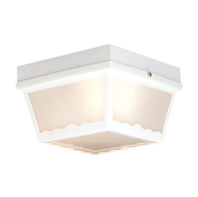 Wavy 10'' Wide 2-Light Outdoor Flush Mount - White