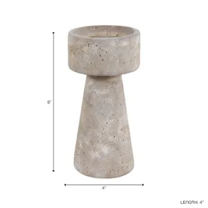 CARLIN GRAY CANDLE HOLDER 8 (IN) 8