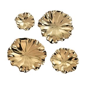 Petal Dimensional Wall Art - Set of 4 Gold 1