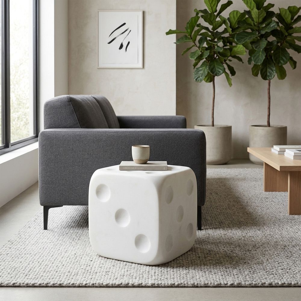 HARTSHAW WHITE STOOL 18 (IN)