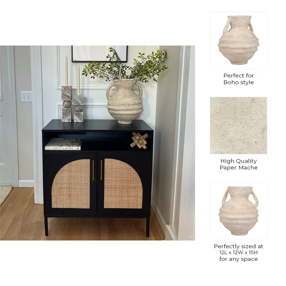 FERRIS WHITE VASE 15 (IN)
