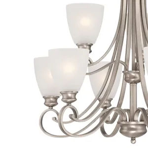 Haven 28.5'' Wide 9-Light Chandelier - Satin Pewter 4