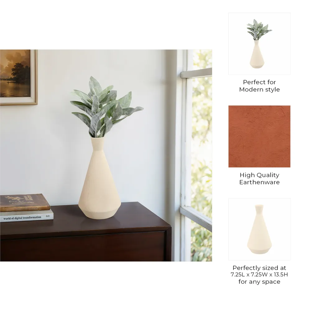 ENSLEYCROSS WHITE VASE 14 (IN)