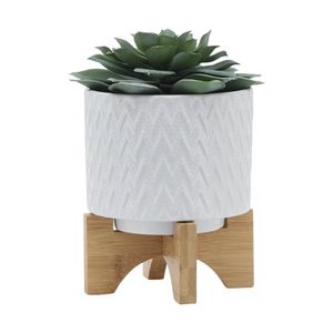 DOYLETON WHITE PLANTER 8 (IN) 4