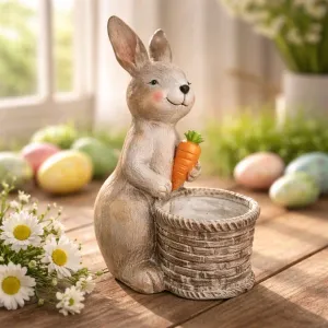 Bunny With Basket 11.5x7.5x18.5in 1