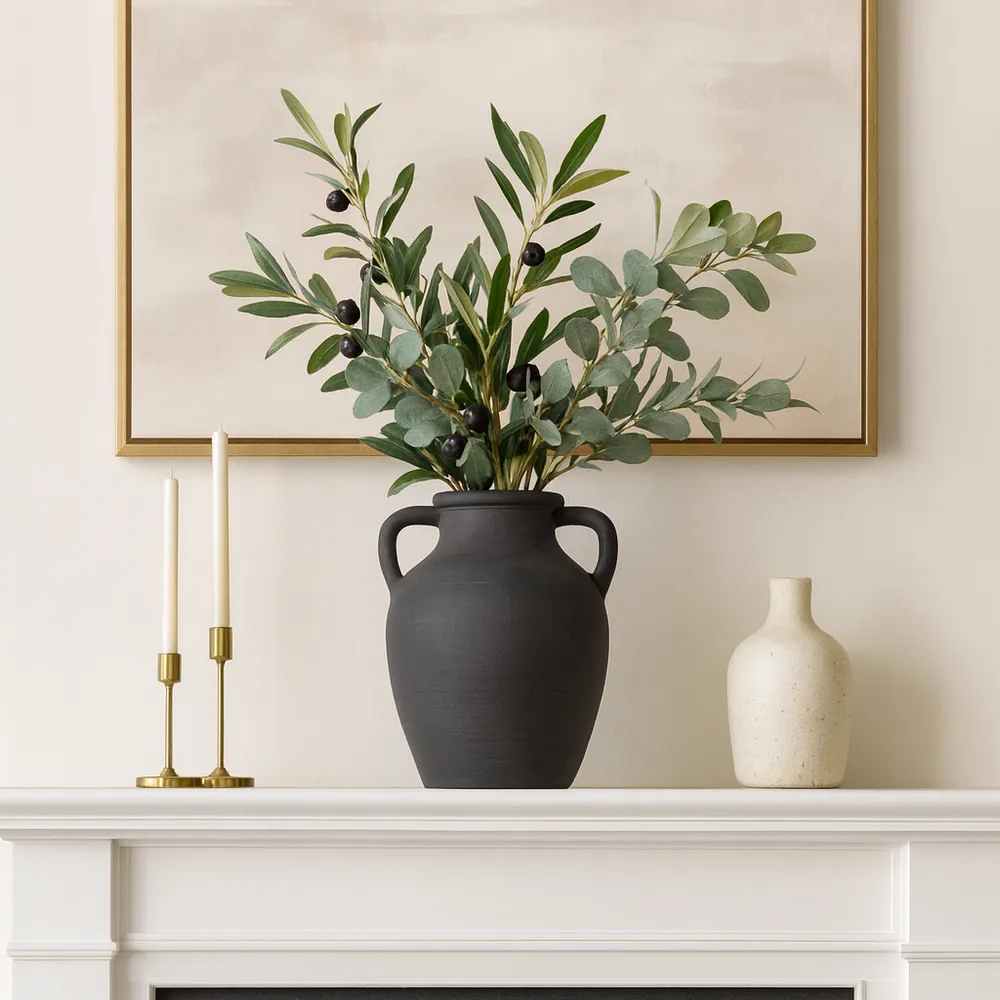 DRAKEWELL BLACK VASE 13 (IN)