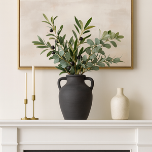DRAKEWELL BLACK VASE 13 (IN) 12