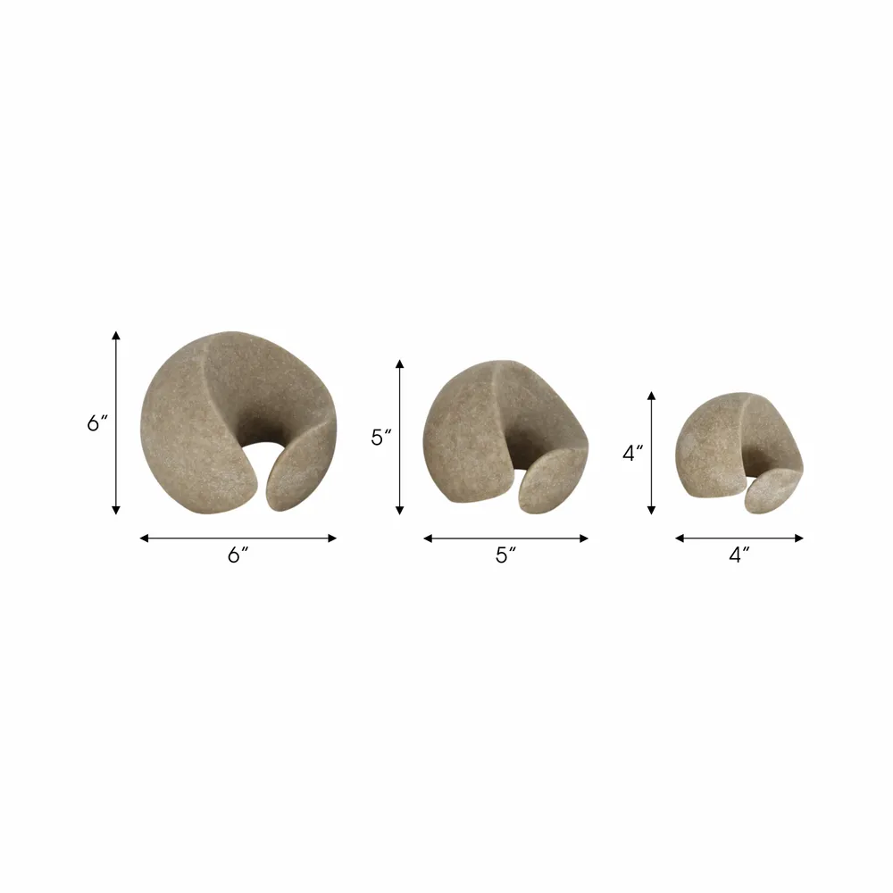 TURNERBROOK SET OF 3 BROWN DECOR 5 (IN)