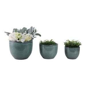 BOWENWELL SET OF 3 BLUE PLANTER 9 (IN) 3
