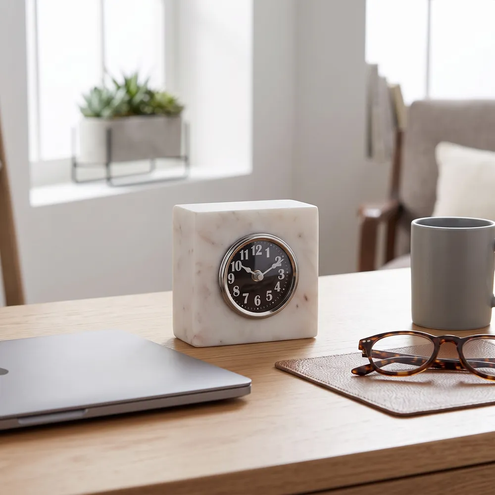 FLYNNPORT WHITE CLOCK 5 (IN)