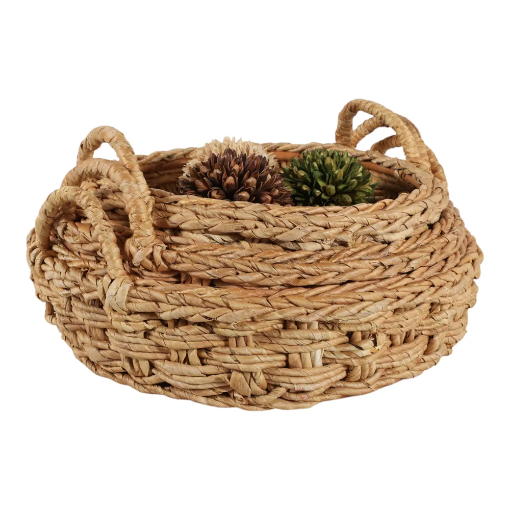 THEADALE SET OF 3 BROWN TRAY 8 (IN)