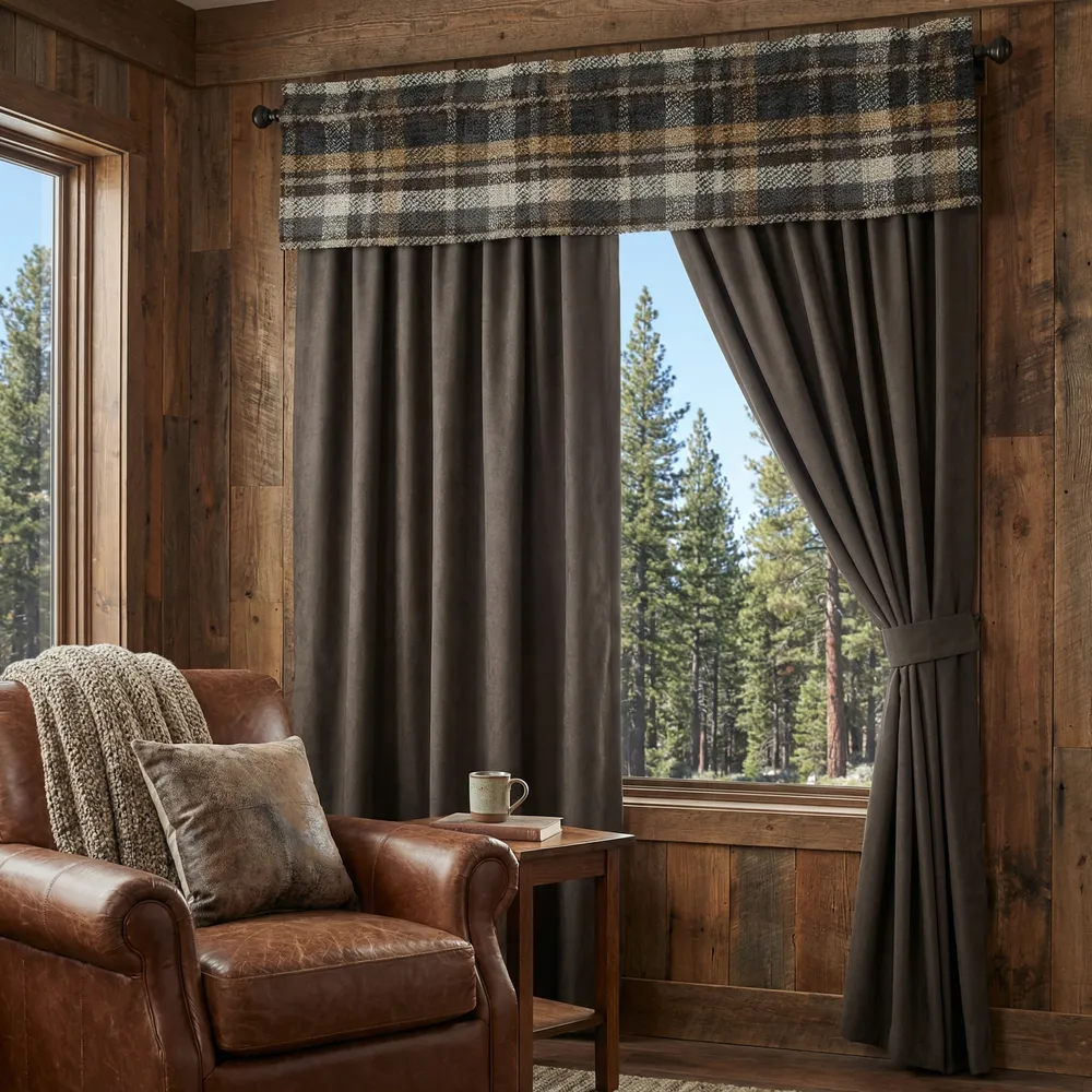 Whistler Sable  - Drape Set - (2 panels/2 tiebacks)