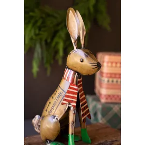 Set of 3 Recycled Metal Christmas Woodland Critters 3