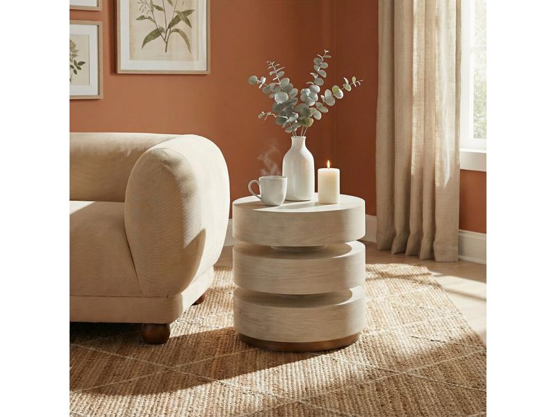 Laha Side Table Oak White 2