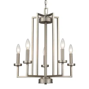 West End 20'' Wide 5-Light Chandelier - Brushed Nickel 2