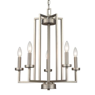 West End 20'' Wide 5-Light Chandelier - Brushed Nickel